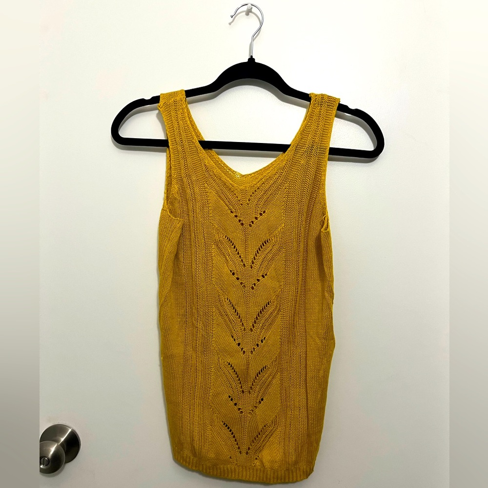 SHEIN Mustard Knit Tank Top